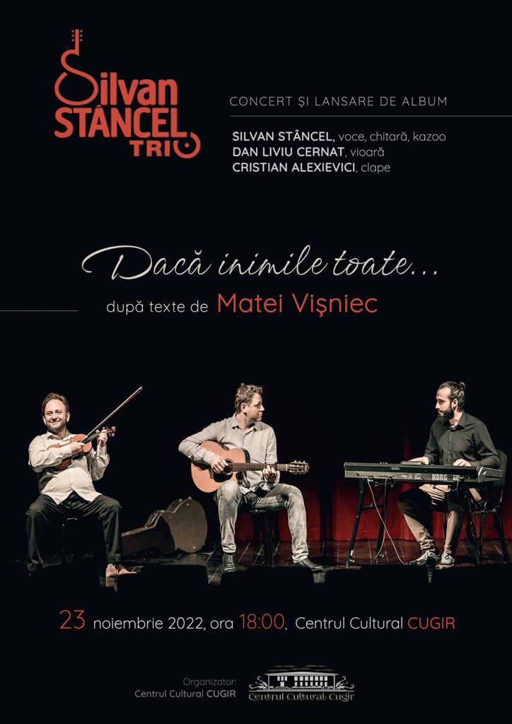 Silvan Stâncel Trio, în concert la Centrul Cultural Cugir